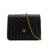 CHANEL VINTAGE CHEVRON CHAIN SHOULDER BAG BLACK LAMB SKIN 90311892