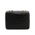 CHANEL VINTAGE CHEVRON CHAIN SHOULDER BAG BLACK LAMB SKIN 90311892