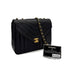 CHANEL VINTAGE CHEVRON CHAIN SHOULDER BAG BLACK LAMB SKIN 90311892