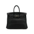 HERMES BIRKIN 25 BLACK TOGO HAND BAG 2010 SQUARE N PALLADIUM HARDWARE 90310826 - PURPOSE