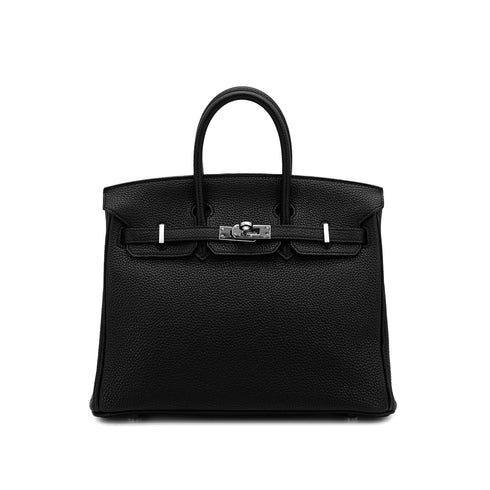 HERMES BIRKIN 25 BLACK TOGO HAND BAG T PHW 90307363 - PURPOSE