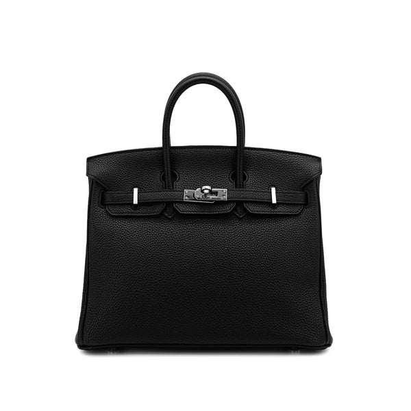 HERMES BIRKIN 25 BLACK TOGO HAND BAG T PHW 90307363 - PURPOSE