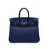 HERMES BIRKIN 25 BLUE SAPHIR EPSOM HAND BAG □Q PALLADIUM HARDWARE 90299355 - PURPOSE