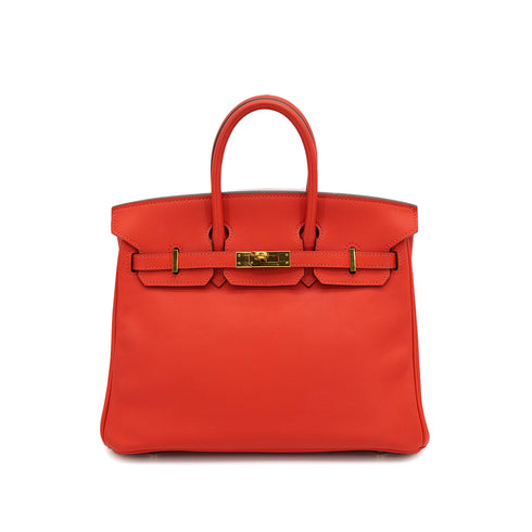 HERMES BIRKIN 25 CAPUCINE VEAU SWIFT HAND BAG X GOLD HARDWARE 90308208 - PURPOSE