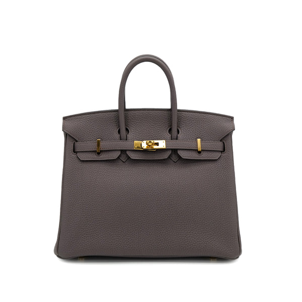 HERMES BIRKIN 25 ETAIN TOGO HAND BAG X GOLD HARDWARE 90307990 - PURPOSE