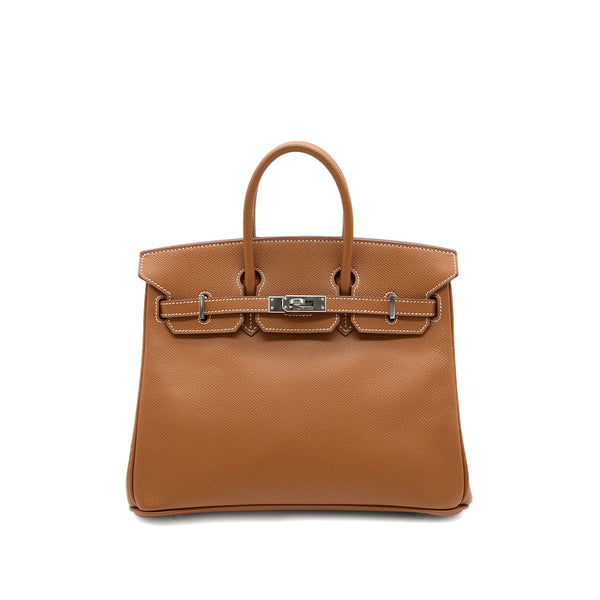HERMES BIRKIN 25 GOLD EPSOM HAND BAG □M PALLADIUM HARDWARE 90304921 - PURPOSE