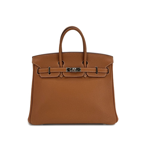 HERMES BIRKIN 25 GOLD TOGO HAND BAG □N SHW 90299824 - PURPOSE