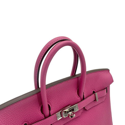 HERMES BIRKIN 25 MAGNOLIA TOGO HAND BAG 2018 C PALLADIUM HARDWARE 90311879