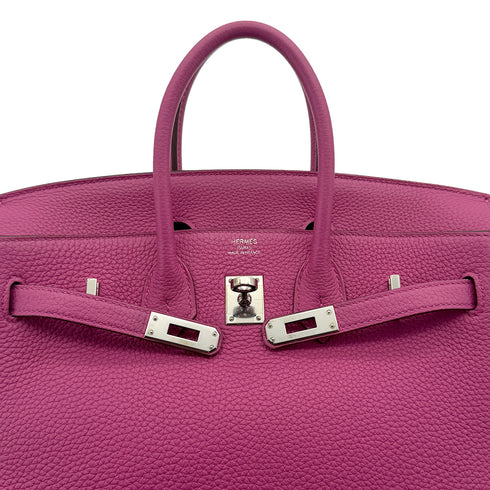 HERMES BIRKIN 25 MAGNOLIA TOGO HAND BAG 2018 C PALLADIUM HARDWARE 90311879