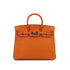 HERMES BIRKIN 25 ORANGE VEAU EPSOM HAND BAG □L PALLADIUM HARDWARE 90306311 - PURPOSE
