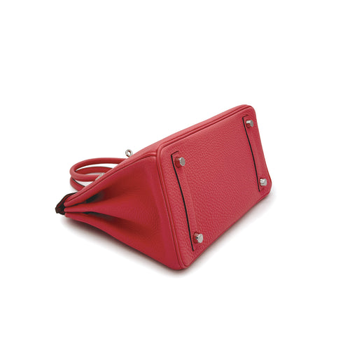 HERMES BIRKIN 25 ROSE LIPSTICK TOGO HAND BAG 2011 SQUARE O PALLADIUM HARDWARE 90311820