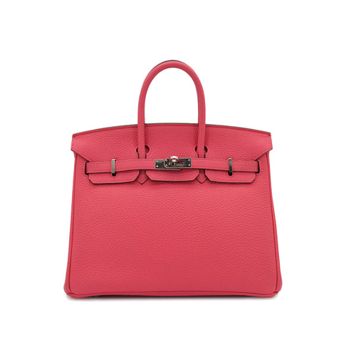 HERMES BIRKIN 25 ROSE LIPSTICK TOGO HAND BAG □Q PHW 90303723 - PURPOSE