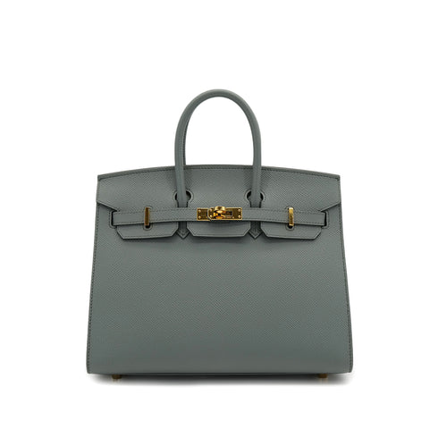 HERMES BIRKIN 25 SELLIER VERT AMANDE VEAU EPSOM HAND BAG B GHW 90306849 - PURPOSE