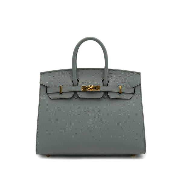 HERMES BIRKIN 25 SELLIER VERT AMANDE VEAU EPSOM HAND BAG B GHW 90306849 - PURPOSE
