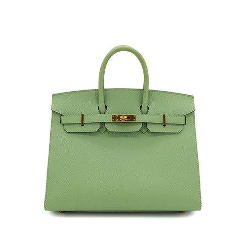 HERMES BIRKIN 25 SELLIER VERT CRIQUET VEAU EPSOM HAND BAG Y GHW 90304773 - PURPOSE