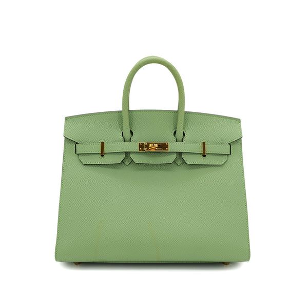 HERMES BIRKIN 25 SELLIER VERT CRIQUET VEAU EPSOM HAND BAG Y GHW 90304773 - PURPOSE