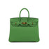 HERMES BIRKIN 25 VERT YUCCA TOGO HAND BAG B GOLD HARDWARE 90302884 - PURPOSE