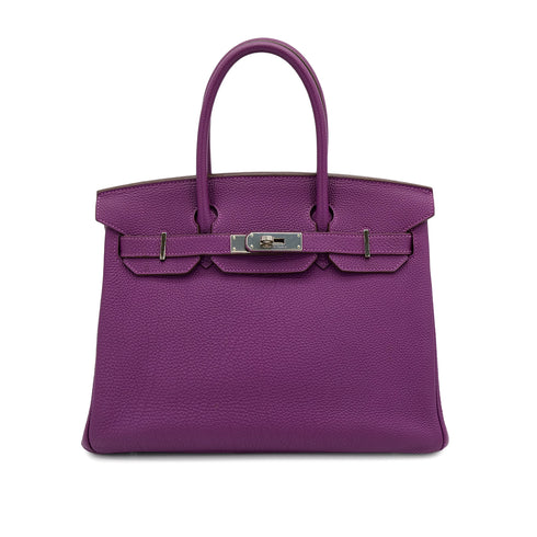HERMES BIRKIN 30 ANEMONE TOGO HAND BAG □R PHW 90306847 - PURPOSE
