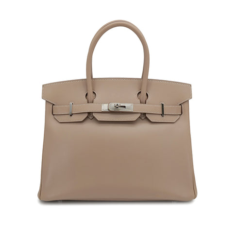 HERMES BIRKIN 30 ARGILE VEAU TADELAKT HAND BAG □Q GUILLOCHE HARDWARE 90280717 - PURPOSE