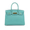 HERMES BIRKIN 30 BLUE ATOLL TOGO HAND BAG T GOLD HARDWARE 90310334 - PURPOSE
