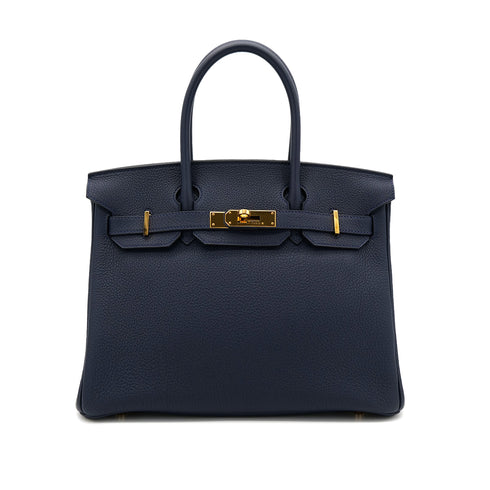 HERMES BIRKIN 30 BLUE NUIT TOGO HAND BAG W GHW 90306279 - PURPOSE