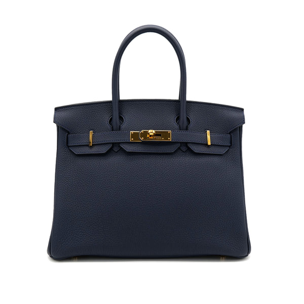 HERMES BIRKIN 30 BLUE NUIT TOGO HAND BAG W GHW 90306279 - PURPOSE