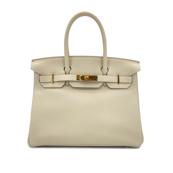 HERMES BIRKIN 30 CRAIE TOGO HAND BAG A GHW 90301731 - PURPOSE