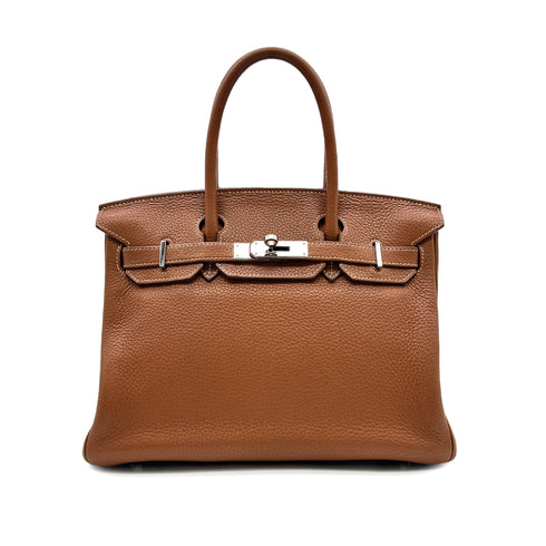 HERMES BIRKIN 30 GOLD TAURILLON CLEMENCE HAND BAG □N PHW 90306286 - PURPOSE