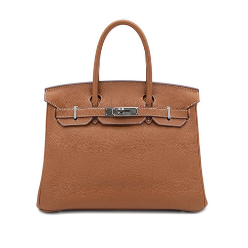 HERMES BIRKIN 30 GOLD TOGO HAND BAG □H PHW 90304920 - PURPOSE