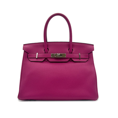 HERMES BIRKIN 30 ROSE PURPLE TOGO HAND BAG A PHW 90303612 - PURPOSE