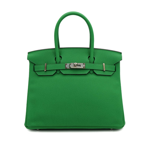 HERMES BIRKIN 30 VERSO BAMBOU CARAMEL TOGO HAND BAG Y PALLADIUM HARDWARE 90310333 - PURPOSE