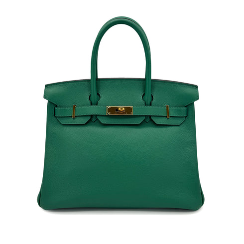 HERMES BIRKIN 30 VERT VERTIGO EVERCOLOR HAND BAG C GOLD HARDWARE 90292866 - PURPOSE