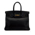 HERMES BIRKIN 35 BLACK ARDENNES HAND BAG 1998 SQUARE B GOLD HARDWARE 90310825 - PURPOSE