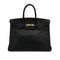 HERMES BIRKIN 35 BLACK ARDENNES HAND BAG □F GOLD HARDWARE 90307907 - PURPOSE