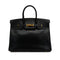 HERMES BIRKIN 35 BLACK BOX CALF HAND BAG □F GOLD HARDWARE 90307912 - PURPOSE