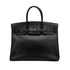 HERMES BIRKIN 35 BLACK BOXCALF HAND BAG □F PHW 90307015 - PURPOSE