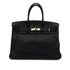 HERMES BIRKIN 35 BLACK TAURILLON CLEMENCE HAND BAG □K GHW 90305897 - PURPOSE
