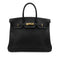 HERMES BIRKIN 35 BLACK TOGO HAND BAG □D GHW 90304730 - PURPOSE