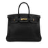 HERMES BIRKIN 35 BLACK TOGO HAND BAG □D GHW 90304730 - PURPOSE