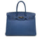 HERMES BIRKIN 35 BLUE BRIGHTON TAURILLON CLEMENCE HAND BAG □L PALLADIUM HARDWARE 90308967 - PURPOSE