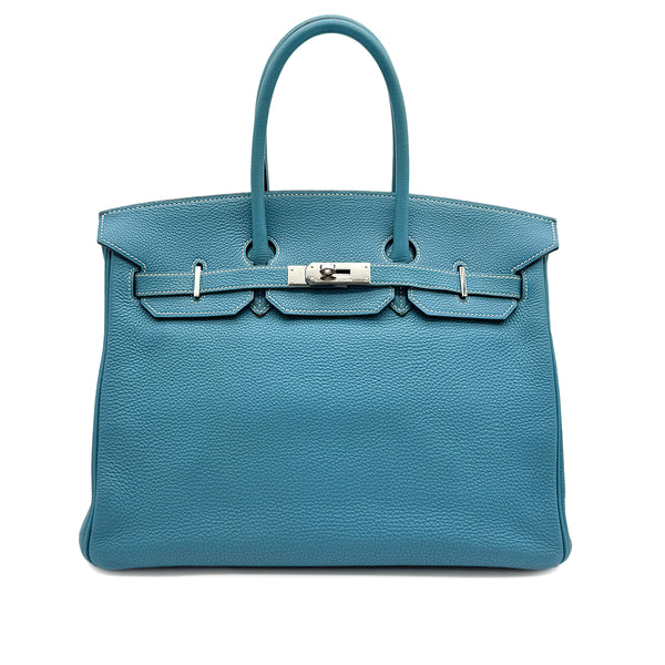 HERMES BIRKIN 35 BLUE JEAN TOGO HAND BAG □I PHW 90307206 - PURPOSE