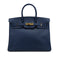 HERMES BIRKIN 35 BLUE ROY ARDENNES HAND BAG 2000 SQUARE D GOLD HARDWARE 90311880