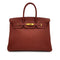 HERMES BIRKIN 35 BRICK TOGO HAND BAG 2004 SQUARE H GOLD HARDWARE 90311047 - PURPOSE