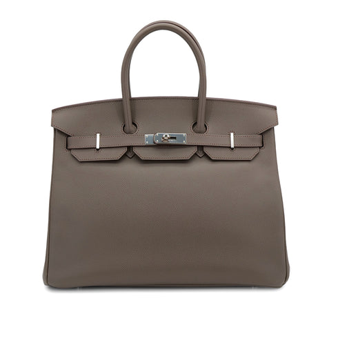 HERMES BIRKIN 35 ETAIN VEAU EPSOM HAND BAG □R PHW 90306841 - PURPOSE