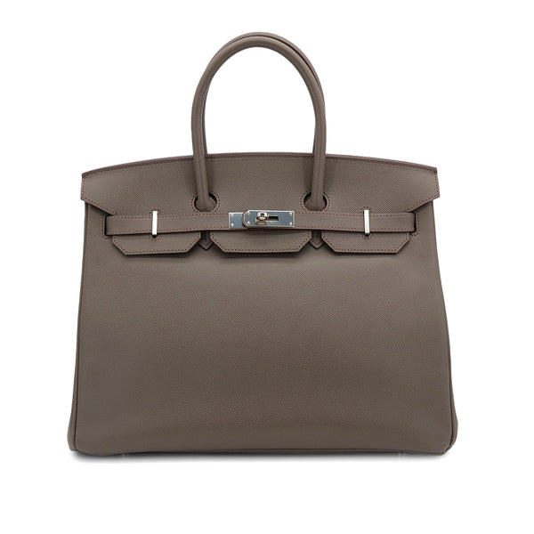HERMES BIRKIN 35 ETAIN VEAU EPSOM HAND BAG □R PHW 90306841 - PURPOSE