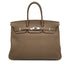 HERMES BIRKIN 35 ETOUPE TAURILLON CLEMENCE HAND BAG ▢N PALLADIUM HARDWARE 90309730 - PURPOSE