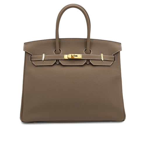 HERMES BIRKIN 35 ETOUPE TOGO HAND BAG A GHW 90306846 - PURPOSE