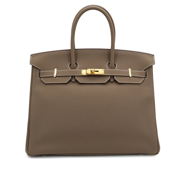 HERMES BIRKIN 35 ETOUPE TOGO HAND BAG A GHW 90306846 - PURPOSE