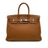 HERMES BIRKIN 35 GOLD TAURILLON CLEMENCE HAND BAG □L PALLADIUM HARDWARE 90310133 - PURPOSE