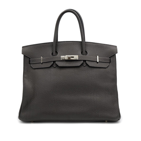 HERMES BIRKIN 35 GRAPHITE TOGO HAND BAG □E PHW 90306851 - PURPOSE